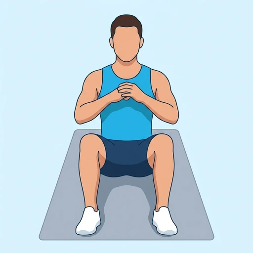 Russian Twist — start position, flat illustration