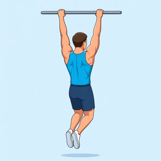 Scapular Pull Ups — peak position, flat illustration
