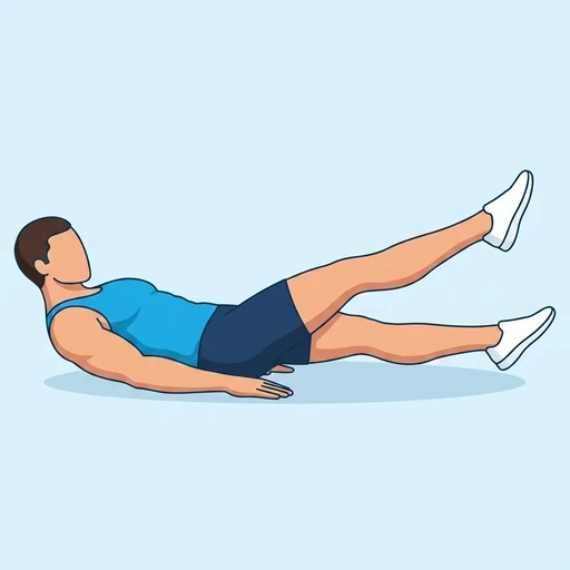 Scissor Kicks — start position, flat illustration