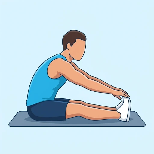 Seated Forward Fold, flat illustration