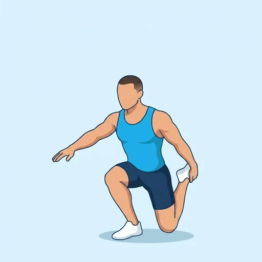 Shrimp Squat — peak position, flat illustration