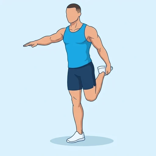 Shrimp Squat — start position, flat illustration