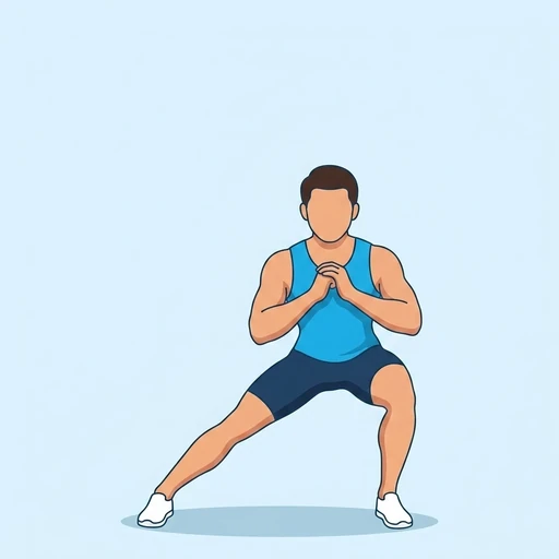 Side Lunge — peak position, flat illustration
