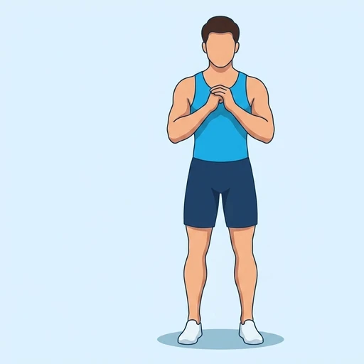 Side Lunge — start position, flat illustration