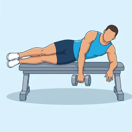 Side-Lying Lateral Raise — start position, flat illustration