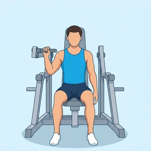 Single-Arm Machine Shoulder Press — start position, flat illustration