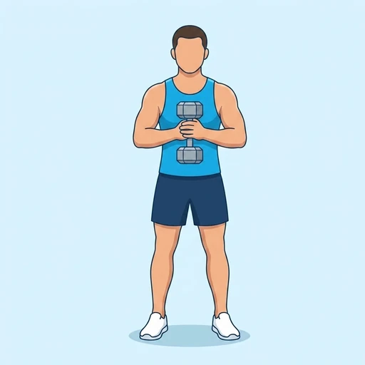 Single Dumbbell Svend Press — peak position, flat illustration