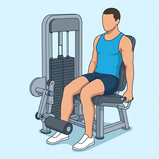 Single Leg Extension — start position, flat illustration