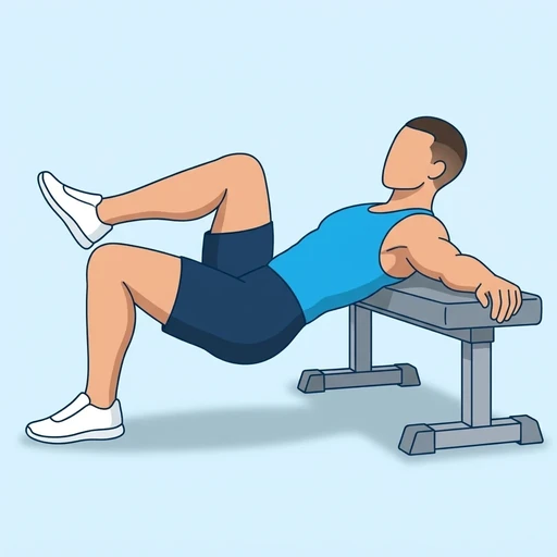 Single-Leg Hip Thrust — start position, flat illustration