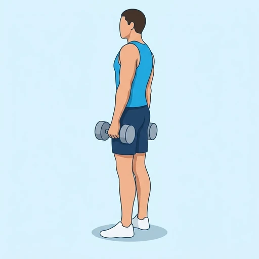 Single Leg Romanian Deadlift — peak position, flat illustration