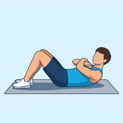 Sit-Ups — start position, flat illustration