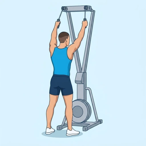 SkiErg — start position, flat illustration