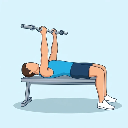 Skull Crusher — start position, flat illustration