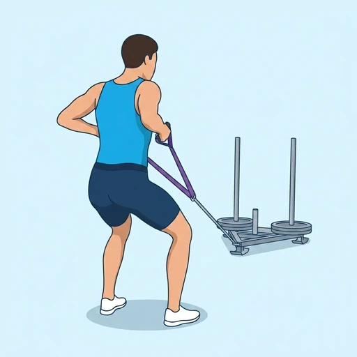 Sled Row — peak position, flat illustration