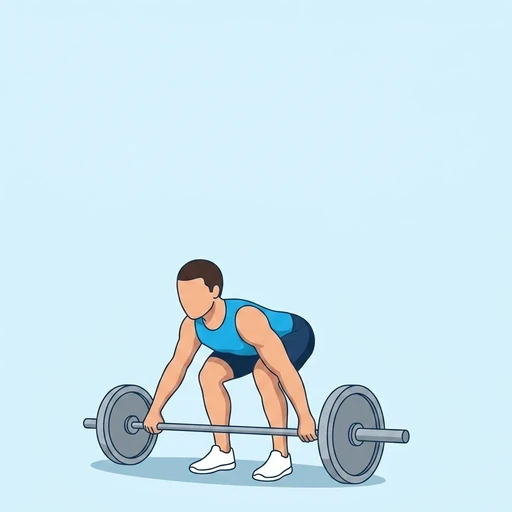 Snatch — start position, flat illustration
