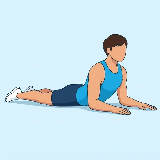 Sphinx Pose, flat illustration