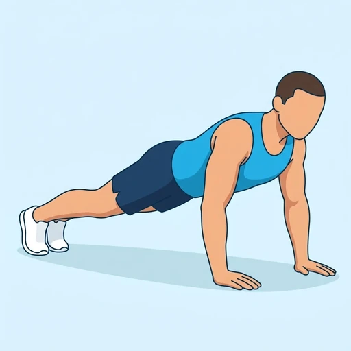 Spiderman Push-Up — start position, flat illustration