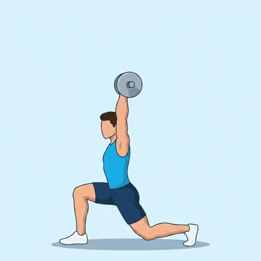 Split Jerk — peak position, flat illustration