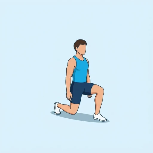 Split Squat — peak position, flat illustration