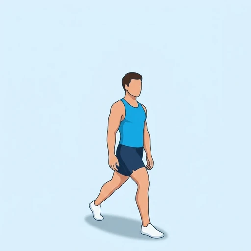 Split Squat — start position, flat illustration