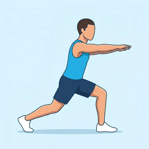 Standing Calf Stretch, flat illustration
