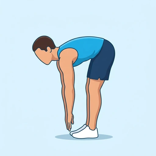 Standing Forward Fold, flat illustration