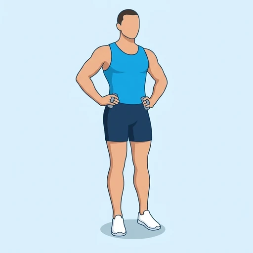 Standing Hip Abduction — start position, flat illustration