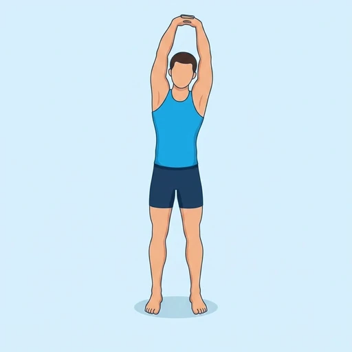 Standing Side Bend Flow — start position, flat illustration