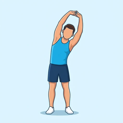 Standing Side Bend, flat illustration