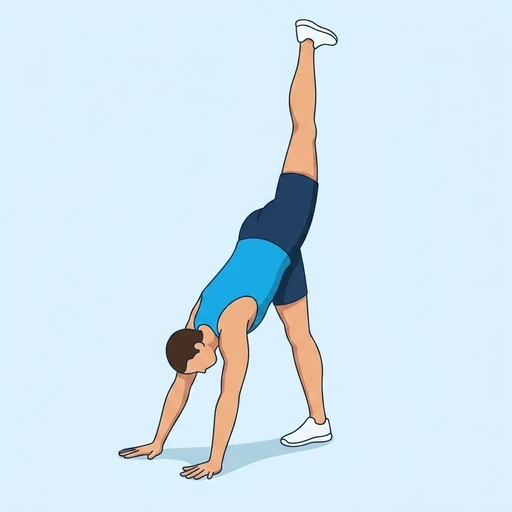Standing Split, flat illustration