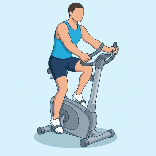Stationary Bike, flat illustration