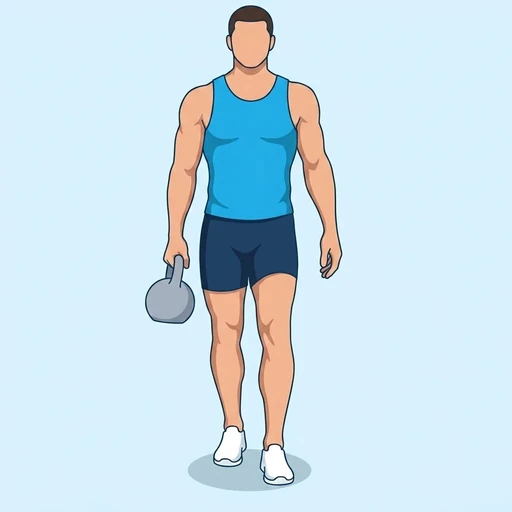 Suitcase Carry, flat illustration