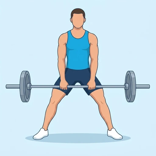 Sumo Squat — start position, flat illustration
