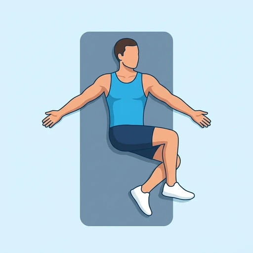 Supine Spinal Twist, flat illustration