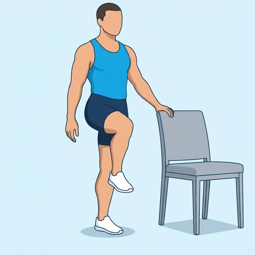 Supported Single-Leg Stand, flat illustration