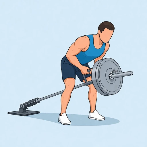 T-Bar Row — peak position, flat illustration
