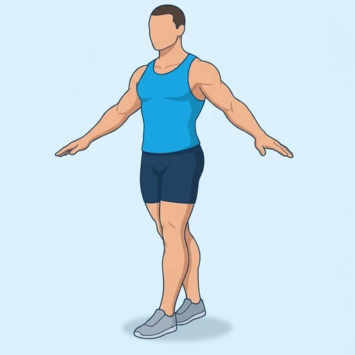 Tandem Stance, flat illustration