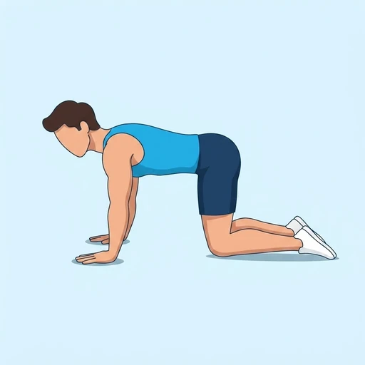 Thread the Needle Flow — start position, flat illustration