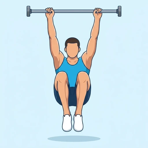 Toes to Bar — peak position, flat illustration