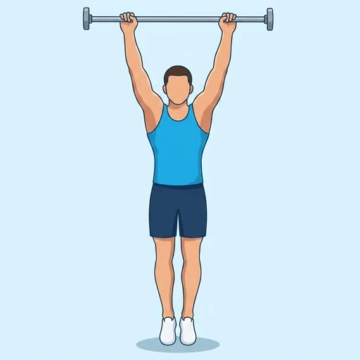 Toes to Bar — start position, flat illustration
