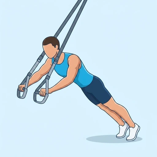 TRX Chest Press — start position, flat illustration