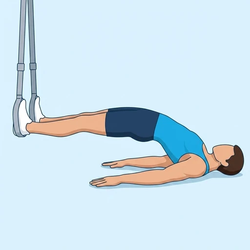 TRX Hamstring Curl — start position, flat illustration