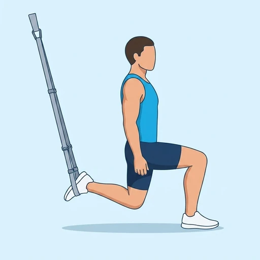 TRX Lunge — peak position, flat illustration