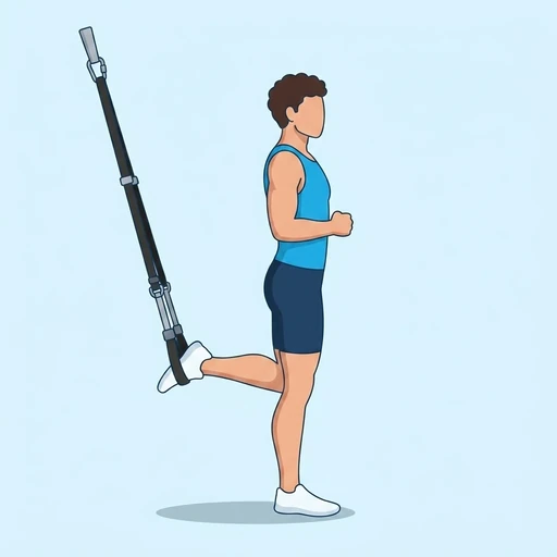 TRX Lunge — start position, flat illustration