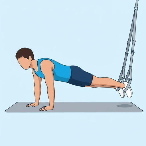 TRX Plank, flat illustration