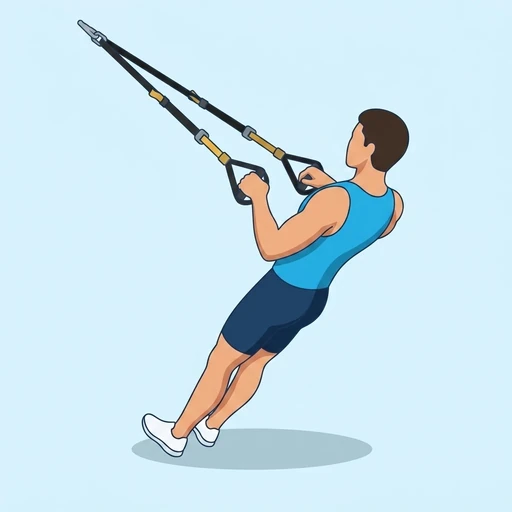 TRX Row — peak position, flat illustration