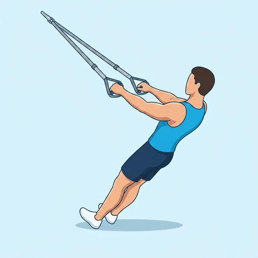 TRX Row — start position, flat illustration