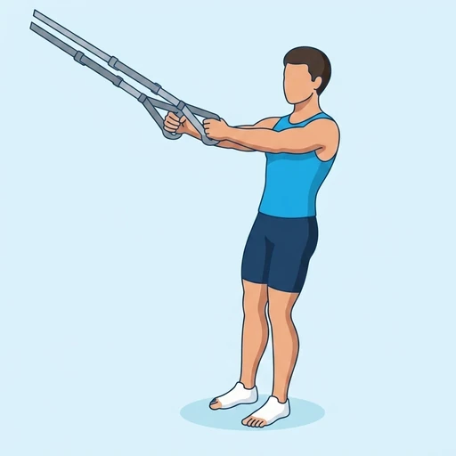 TRX Squat — start position, flat illustration