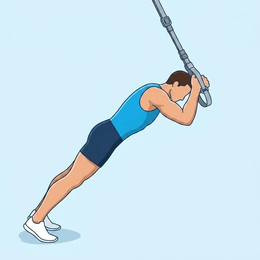 TRX Triceps Extension — start position, flat illustration