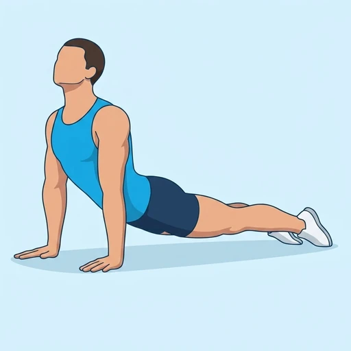 Upward-Facing Dog, flat illustration